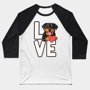 Love Rottweiler Baseball T-Shirt